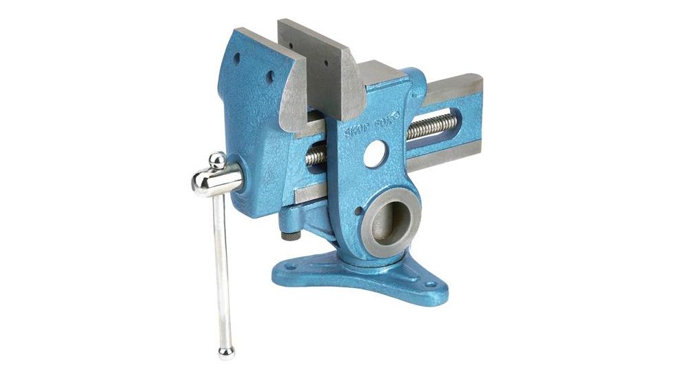 Shop Fox 360-Degree Swivel Parrot Vise, 4.75 in. Capacity, 3-1/2 in. x 2-1/8 in. Jaws D3125
