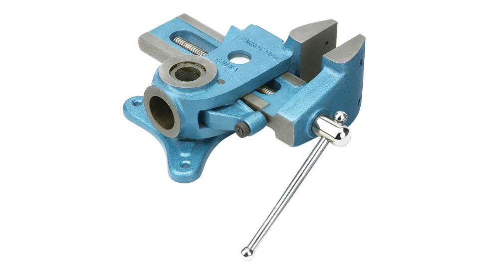 Shop Fox 360-Degree Swivel Parrot Vise, 4.75 in. Capacity, 3-1/2 in. x 2-1/8 in. Jaws D3125