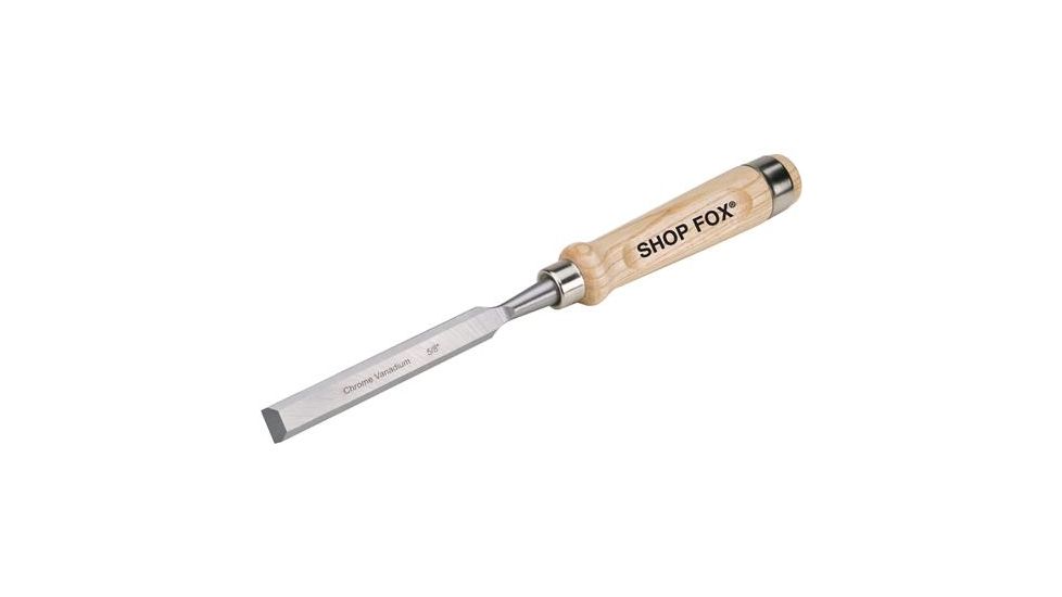Shop Fox Chrome Vanadium Chisel w/ Ash Handle, 5/8in. Wide File, 12 in. Long Overall D3763