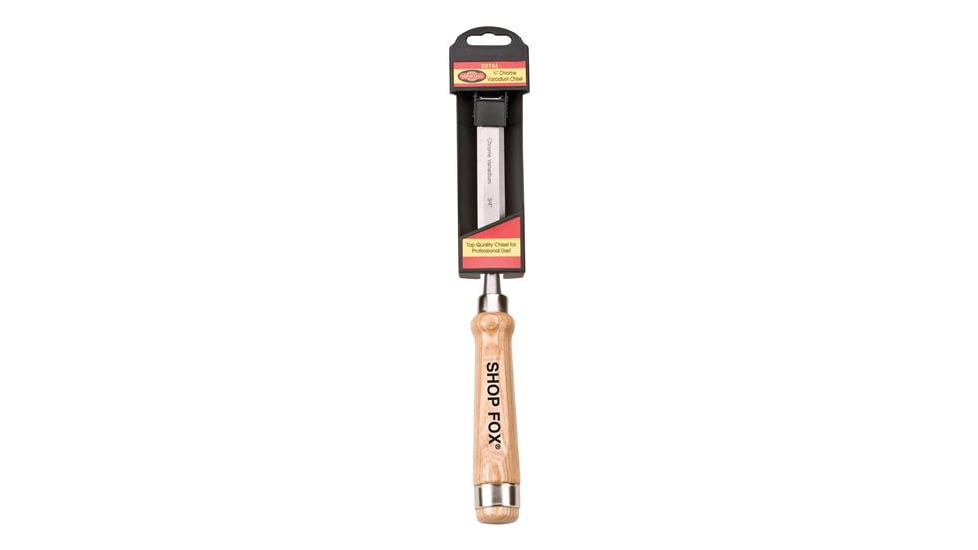 Shop Fox Chrome Vanadium Chisel w/ Ash Handle, 3/4in. Wide File, 12 in. Long Overall D3764