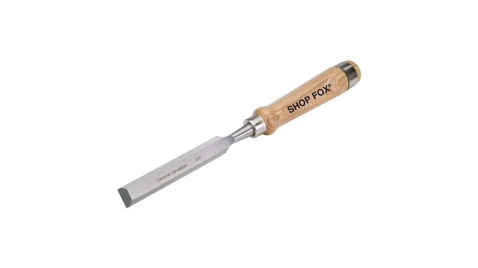 Shop Fox Chrome Vanadium Chisel w/ Ash Handle, 3/4in. Wide File, 12 in. Long Overall D3764