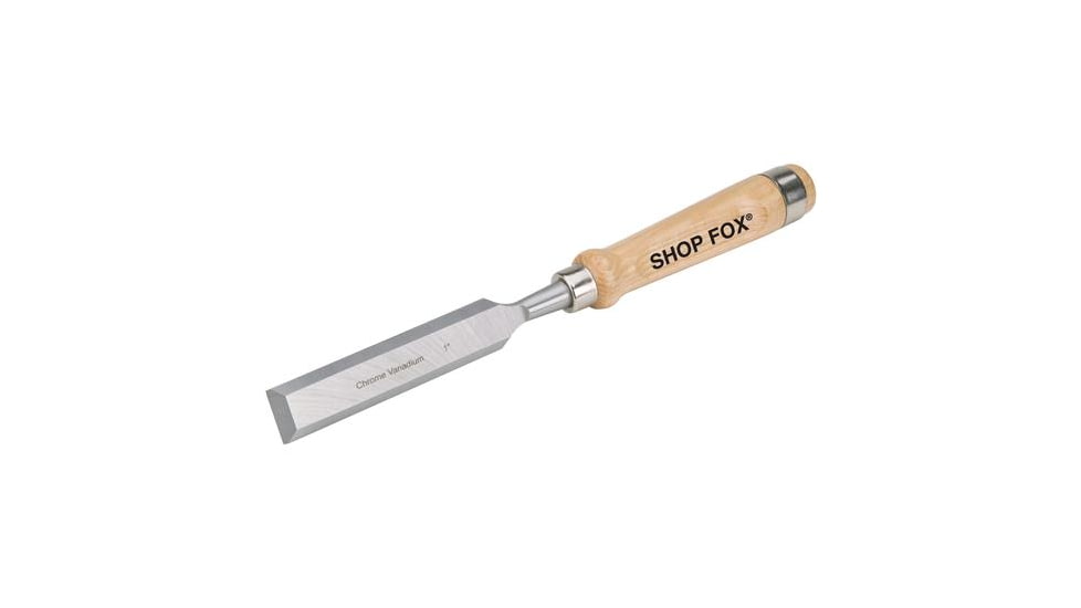 Shop Fox Chrome Vanadium Chisel w/ Ash Handle, 1in. Wide File, 12 in. Long Overall D3766