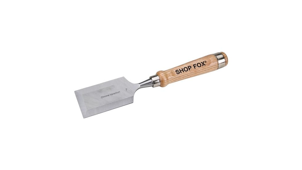 Shop Fox Chrome Vanadium Chisel w/ Ash Handle, 2in. Wide File, 12 in. Long Overall D3770