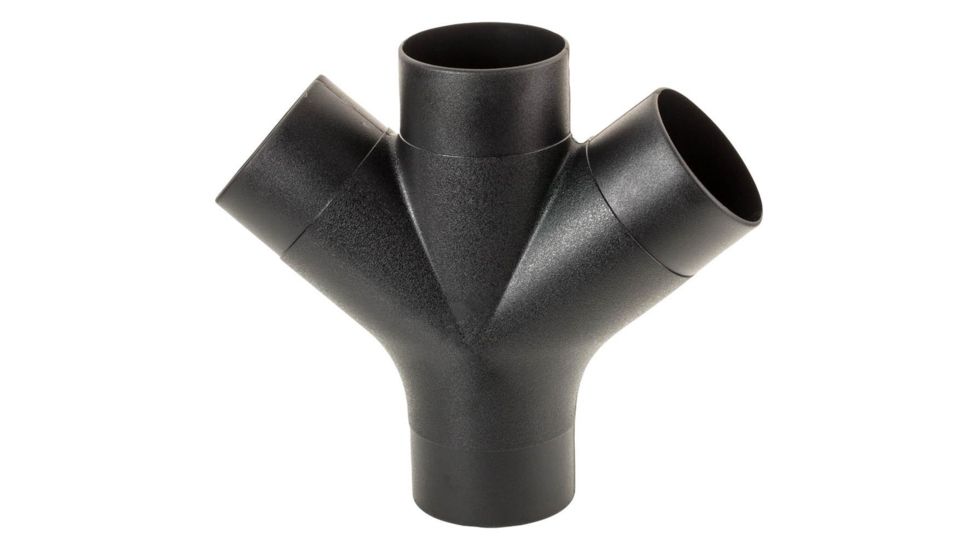 Shop Fox Double Branch 4in To 4x4x4in, Black, D4866