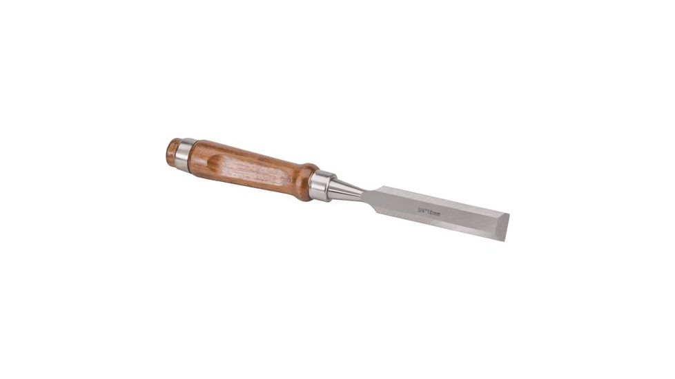 Shop Fox German Type Chrome Vanadium Steel Chisel, Walnut Handle, 3/4in. Wide File, 10 in. Overall D3796