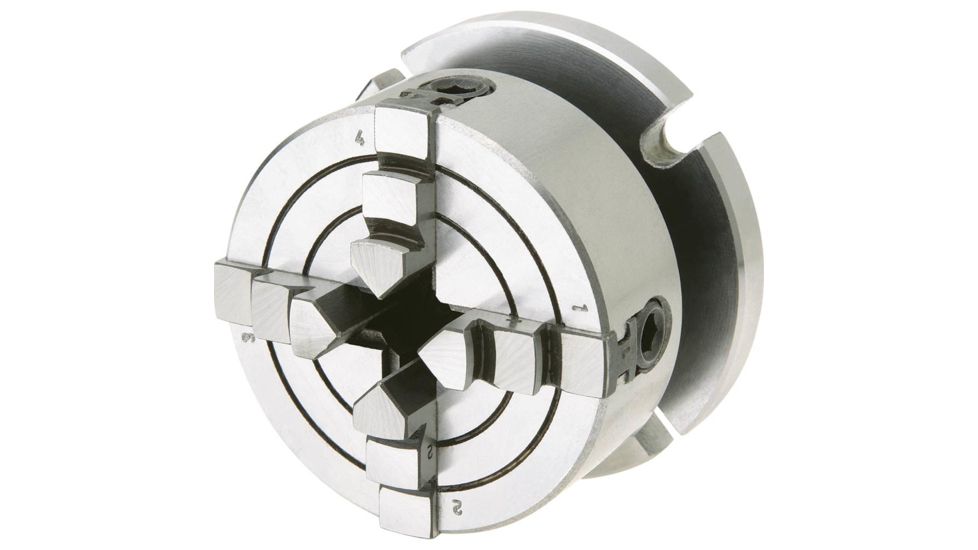 Shop Fox Small 4-Jaw Chuck With Plate D3754