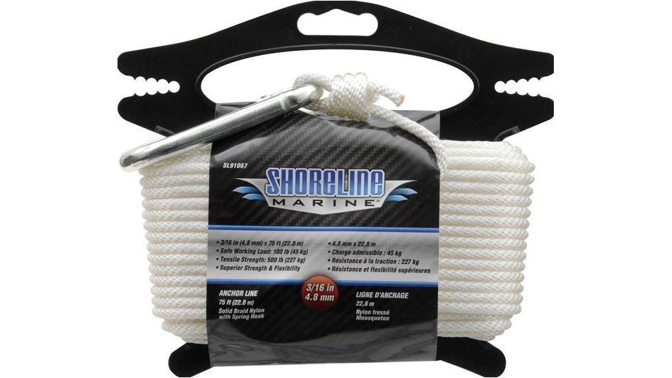 Shoreline Marine Anchor Line,Solid Braid,Diamond Pattern 059106