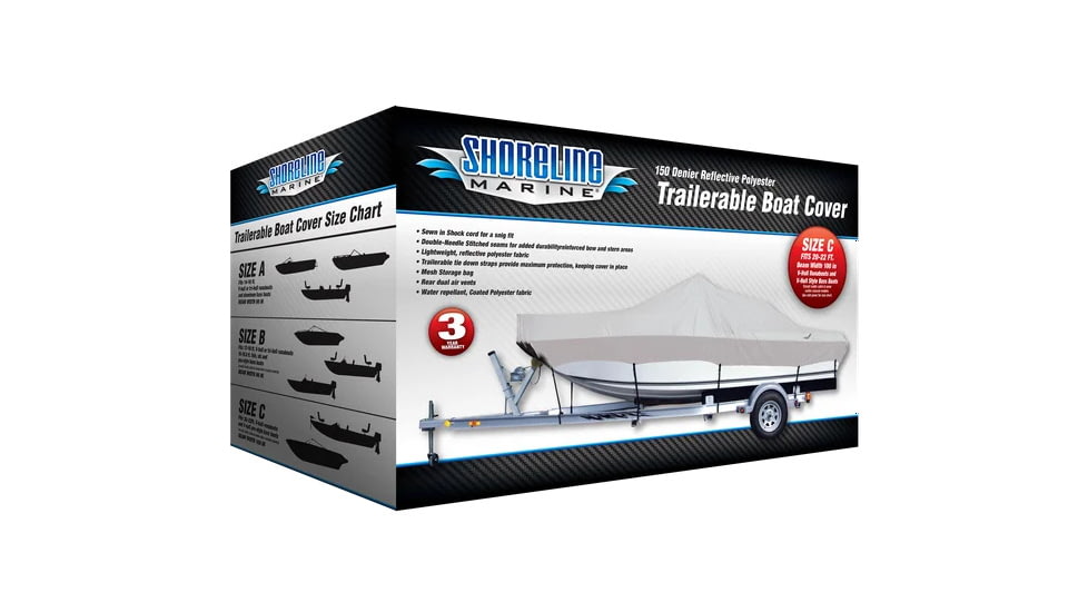 Shoreline Marine Boat Cover Boat Cover 20-22ft V-hull, SLBCC