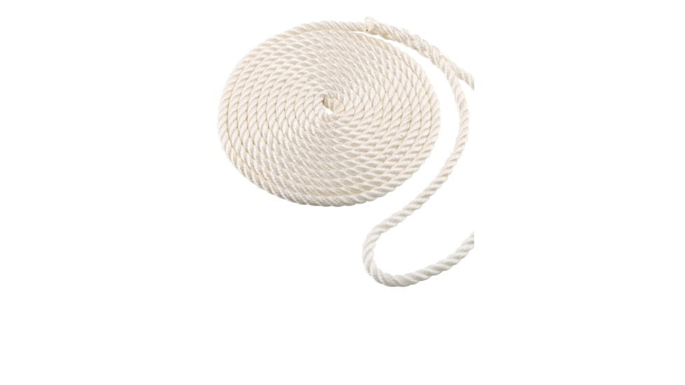 Shoreline Marine Dock Line NYL 3-STR 3/8"X25'WHT, SL91630