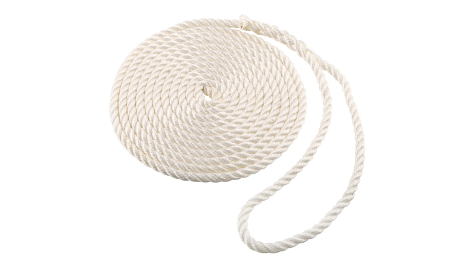 Shoreline Marine Dock Line Nylon 3-STR 3/8"X10'WHT, SL91333