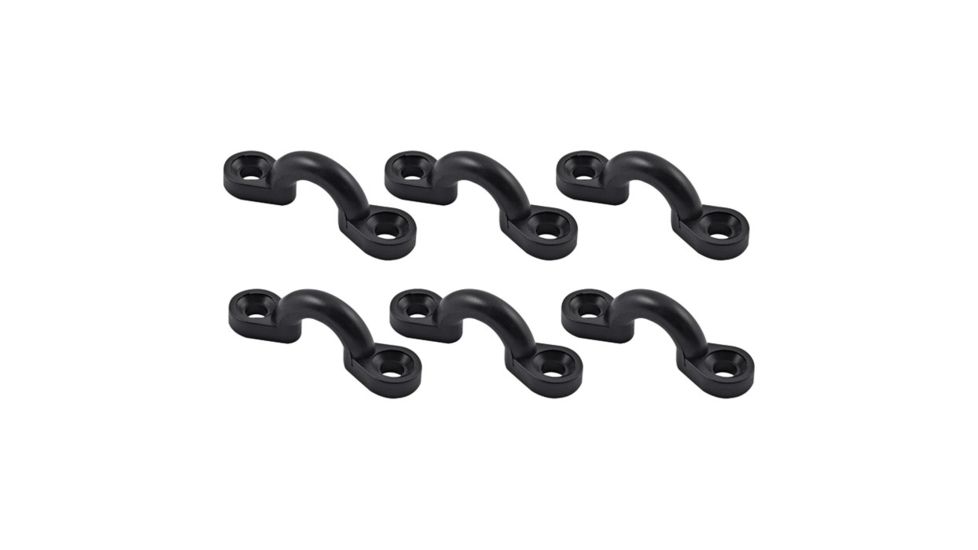 Shoreline Marine Eye Strap Nyln Blk 6pk-w/scrws SL92003