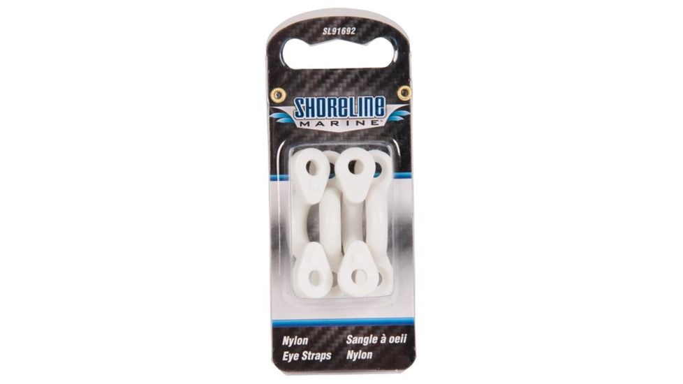 Shoreline Marine Eye Strap Nyln Blk 6pk-w/scrws SL92003