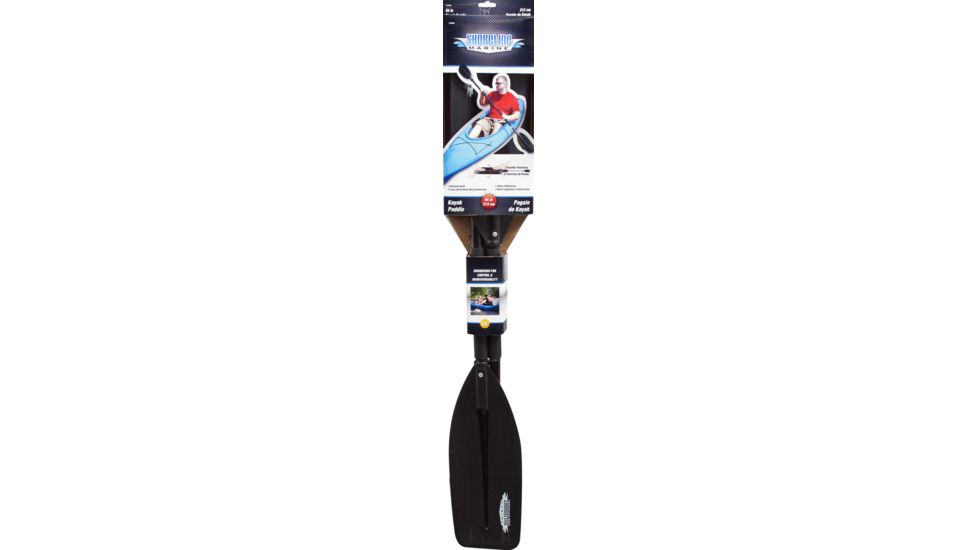 Shoreline Marine Kayak Paddle Basic Blade 84in Black 2 PC 076665
