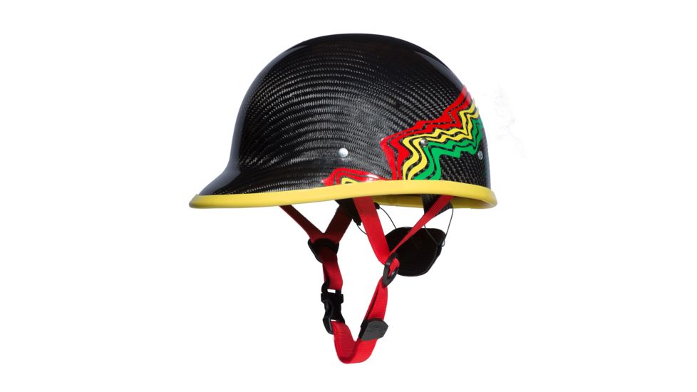 Shred Ready T-Dub Safety Helmet, Carbon Deluxe Rasta, One-Size, TDUBRASTA19