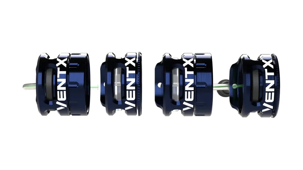 Shrewd VentX 0.29in Fiber Recurve Scope Bow Sight and Dot Kit, Blue, SMSVENTX029BL
