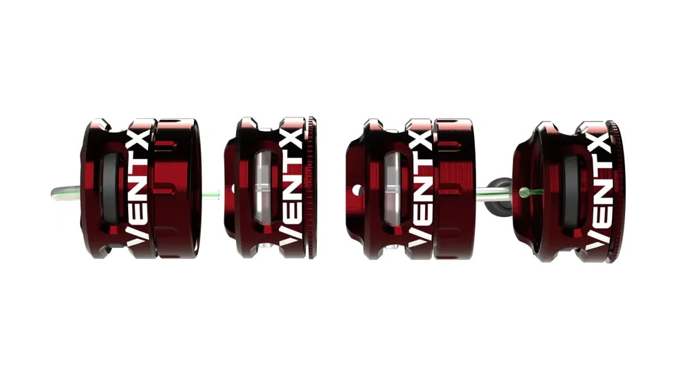 Shrewd VentX 0.19in Fiber Recurve Scope Bow Sight and Dot Kit, Red, SMSVENTX019RD