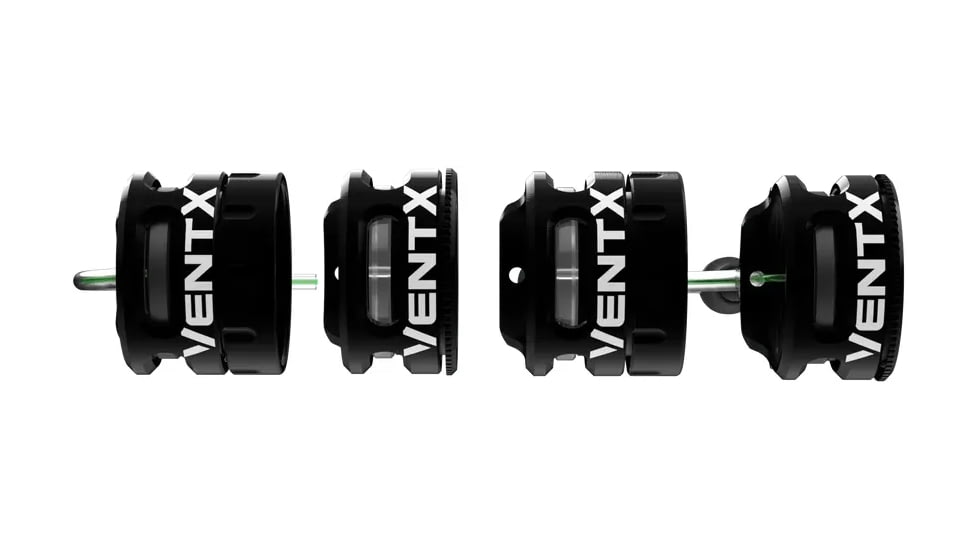 Shrewd VentX 0.19in Fiber Recurve Scope Bow Sight and Dot Kit, Black, SMSVENTX019BK