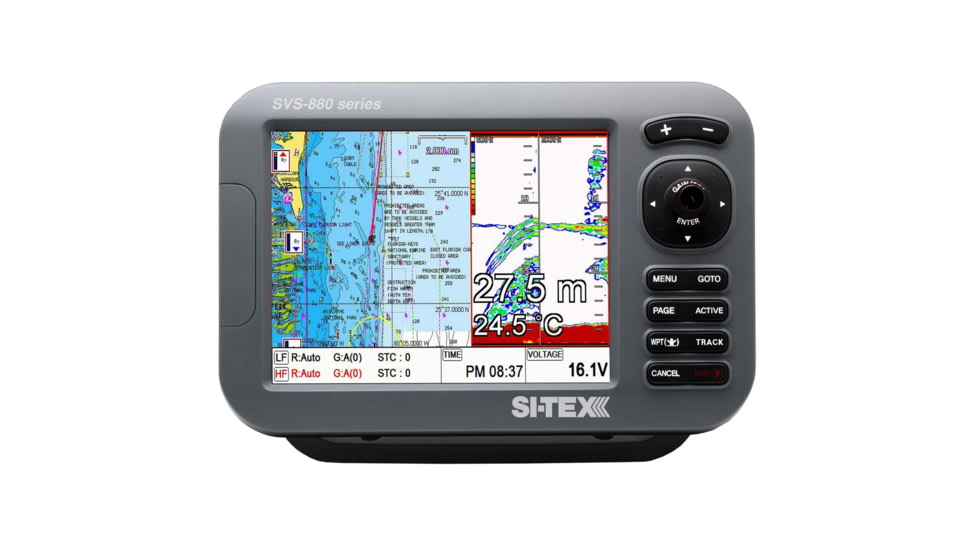 Si-Tex 8&quot; Chartplotter/Sounder Combo w/Internal GPS Antenna &amp; Navionics+ Flexible Coverage Chart Card SVS-880CF 56190