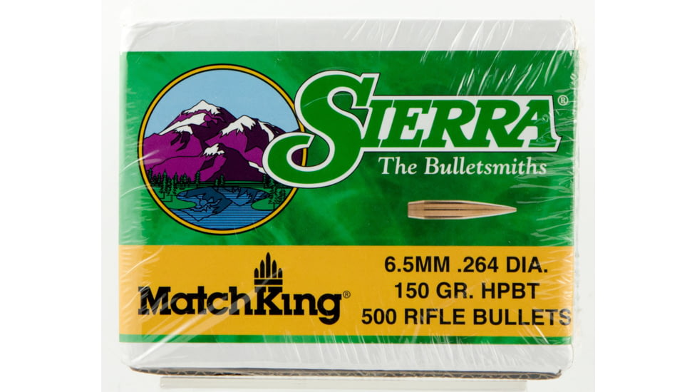 Sierra Bullets 1755C MatchKing 6.5mm .264 150 GR Hollow Point Boat Tail HPBT 500 Box