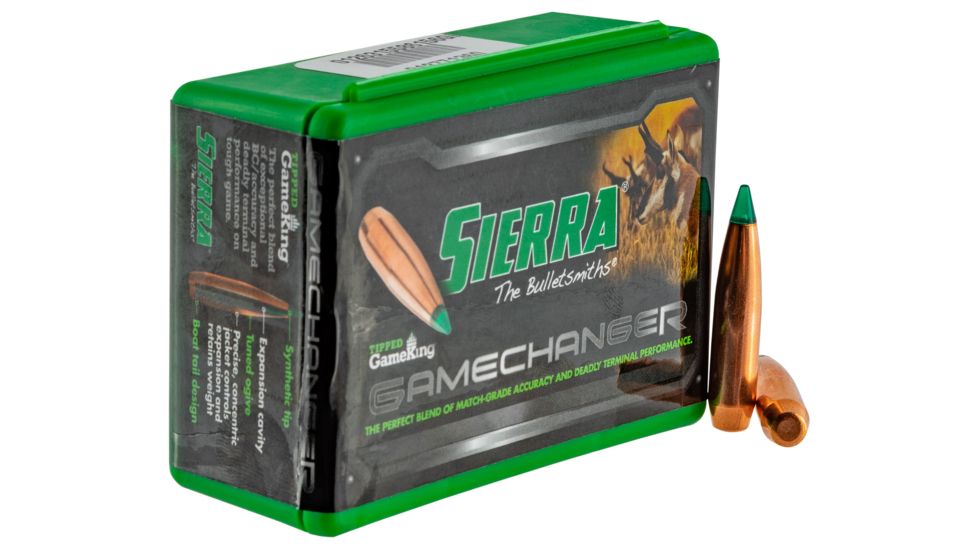 Sierra Bullets 4330T Tipped GameKing 6.5mm .264 130 GR Boat Tail Hollow Point BTHP 50