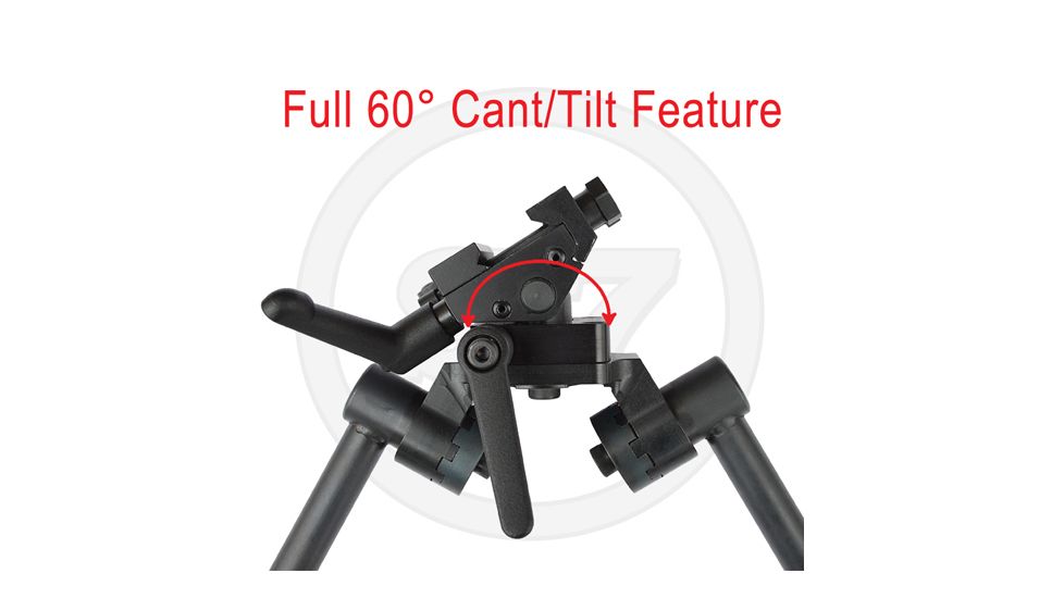 Sierra 7 Extended Length Bipod w/18-24in Fully Extended Raptor Feet, Black, 380-977