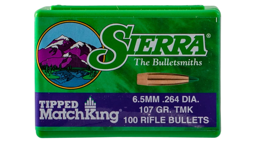 Sierra Bullets 7407 Tipped MatchKing 6.5mm .264 107 GR 100 Box