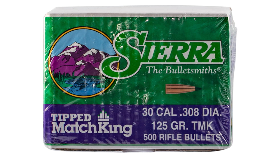 Sierra Bullets 7725C Tipped MatchKing 30 Caliber .308 125 GR 500 Box