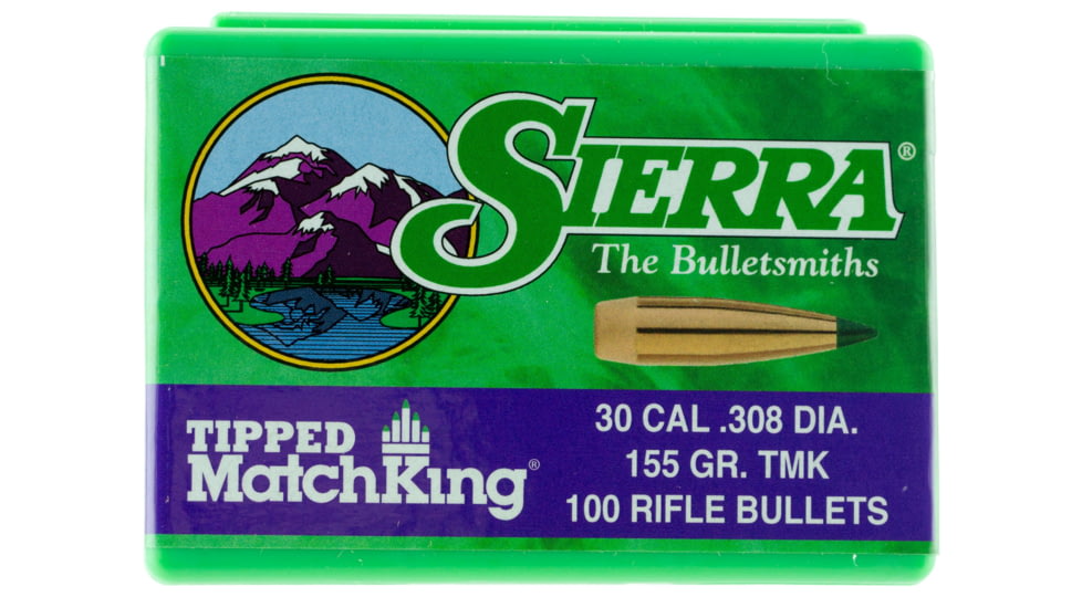 Sierra Bullets 7755 Tipped MatchKing 30 Caliber .308 155 GR Tipped MatchKing 100 Box