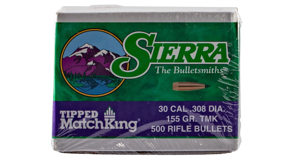 Sierra Bullets 7755C Tipped MatchKing 30 Caliber .308 155 GR 500 Box