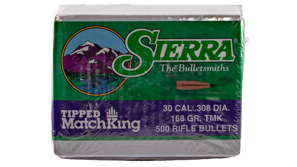 Sierra Bullets 7768 Tipped MatchKing 30 Caliber .308 168 GR 500 Box 7768C