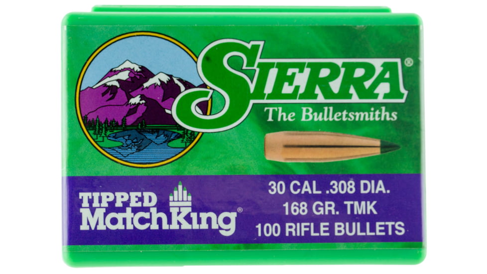 Sierra Bullets 7768 Tipped MatchKing 30 Caliber .308 168 GR Tipped MatchKing 100 Box