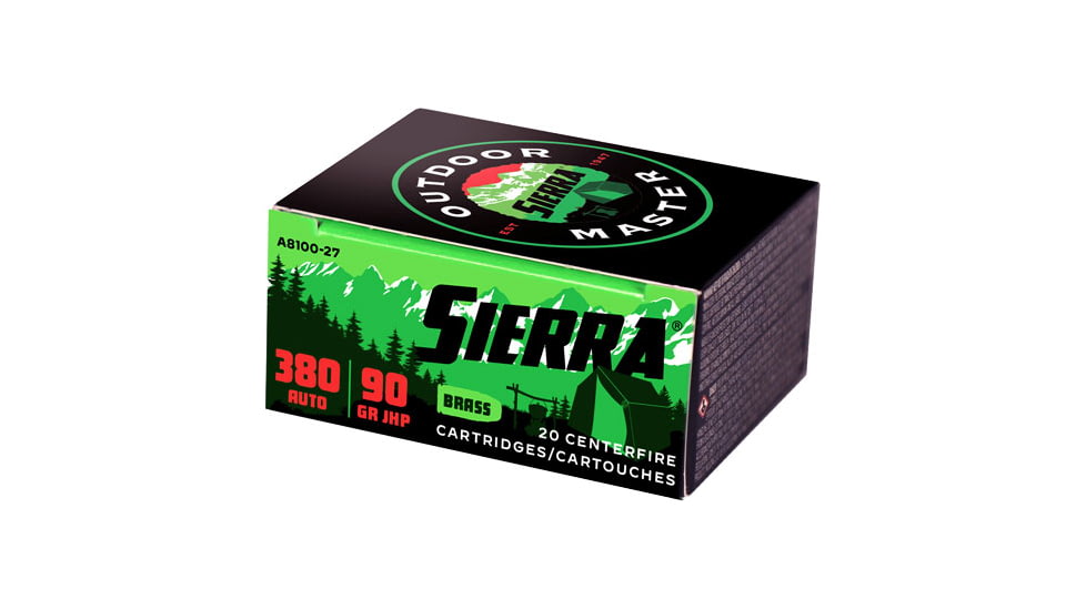 Sierra Bullets Sierra Ammo Outdoor Master .380apc 90gr Jhp 20-pack
