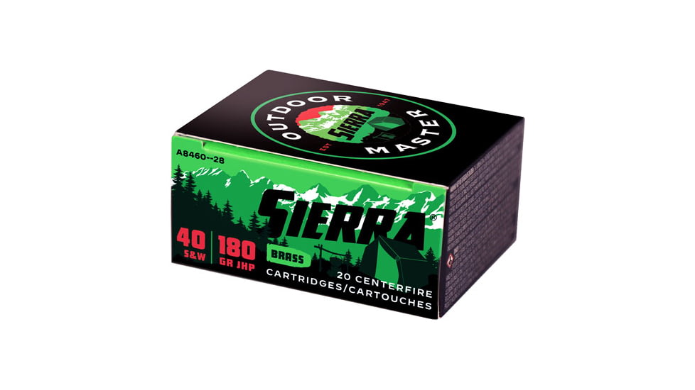 Sierra Bullets Sierra Ammo Outdoor Master .40s&amp;w 180gr Jhp 20-pack