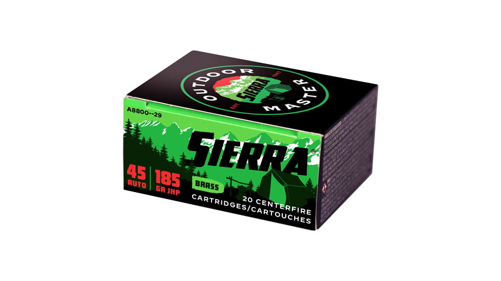 Sierra Bullets Sierra Ammo Outdoor Master .45acp 185gr Jhp 20-pack