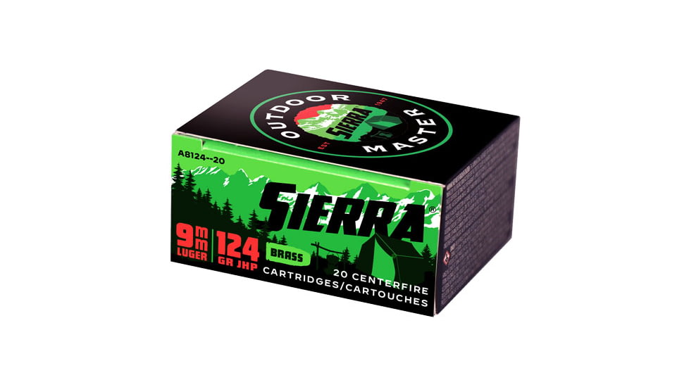 Sierra Bullets Sierra Ammo Outdoor Master 9mm 124gr Jhp 20-pack