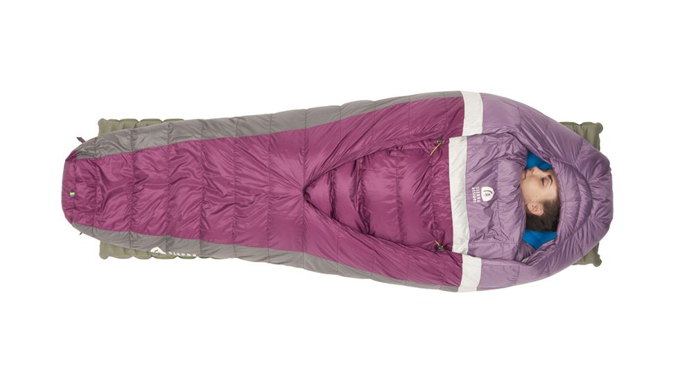Sierra Designs Backcountry Bed 20 Sleeping Bag 700 DriDown - Women's-Purple/Gray-Regular