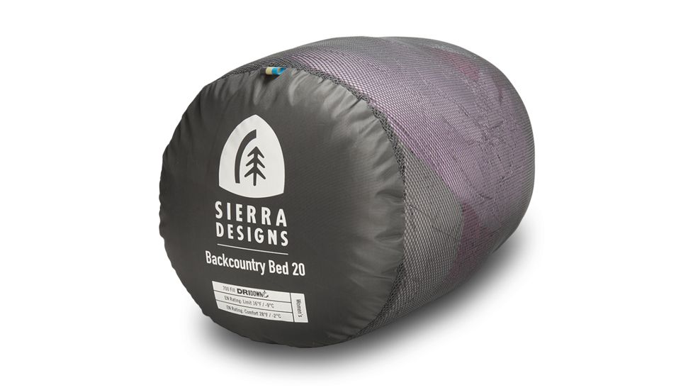 Sierra Designs Backcountry Bed 20 Sleeping Bag 700 DriDown - Women's-Purple/Gray-Regular