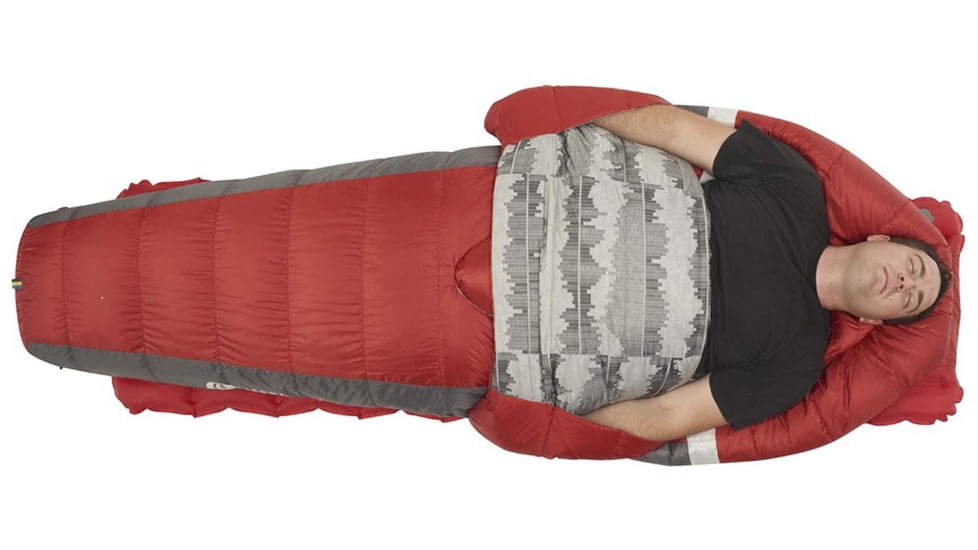 Sierra Designs Backcountry Bed 650F 20 Deg Sleeping Bag, Red, Regular, 70603820R