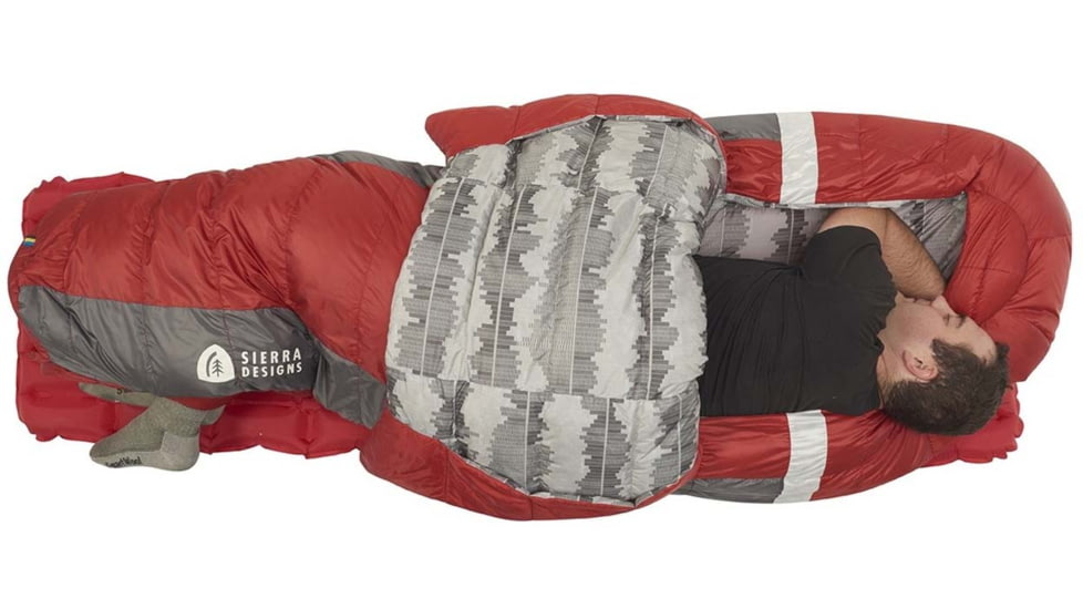 Sierra Designs Backcountry Bed 650F 20 Deg Sleeping Bag, Red, Regular, 70603820R