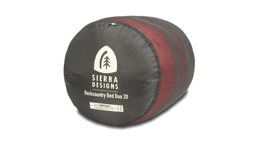 Sierra Designs Backcountry Bed 650F 20 Degrees Sleeping Bags, Red, Regular, 70606320R