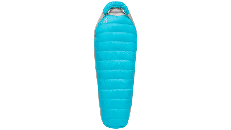 Eleanor Plus Womens Sleeping Bag 700 Duck DriDown 2 Season-Hawaiian Ocean/Sleet Grey-Regular
