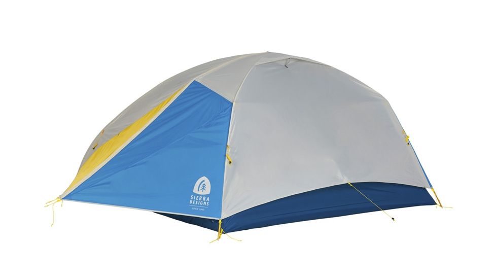 Sierra Designs Meteor 4 Person Tent, Light Blue/Yellow, 4 Person, 40155119