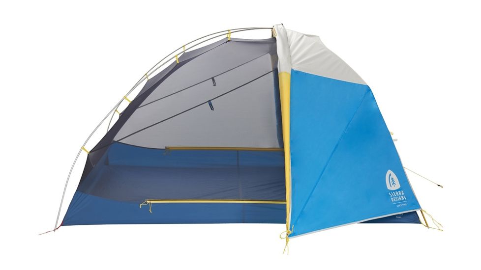 Sierra Designs Meteor 4 Person Tent, Light Blue/Yellow, 4 Person, 40155119