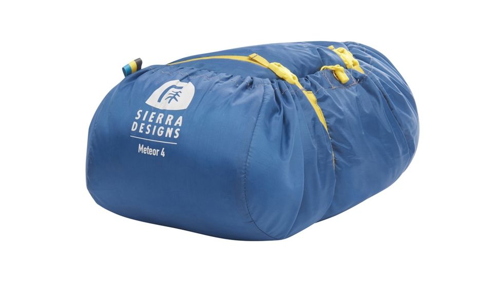Sierra Designs Meteor 4 Person Tent, Light Blue/Yellow, 4 Person, 40155119