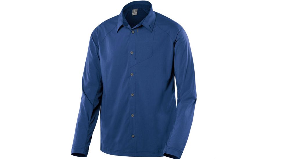Solar Wind Long Sleeve Shirt - Mens-True Blue-Medium