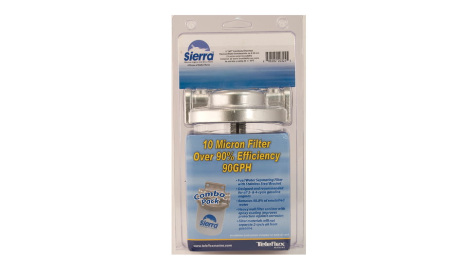 Sierra International 10 Micron Aluminum Fuel/Water Separator Kit - 3/8in, Tall, 18-7986-1