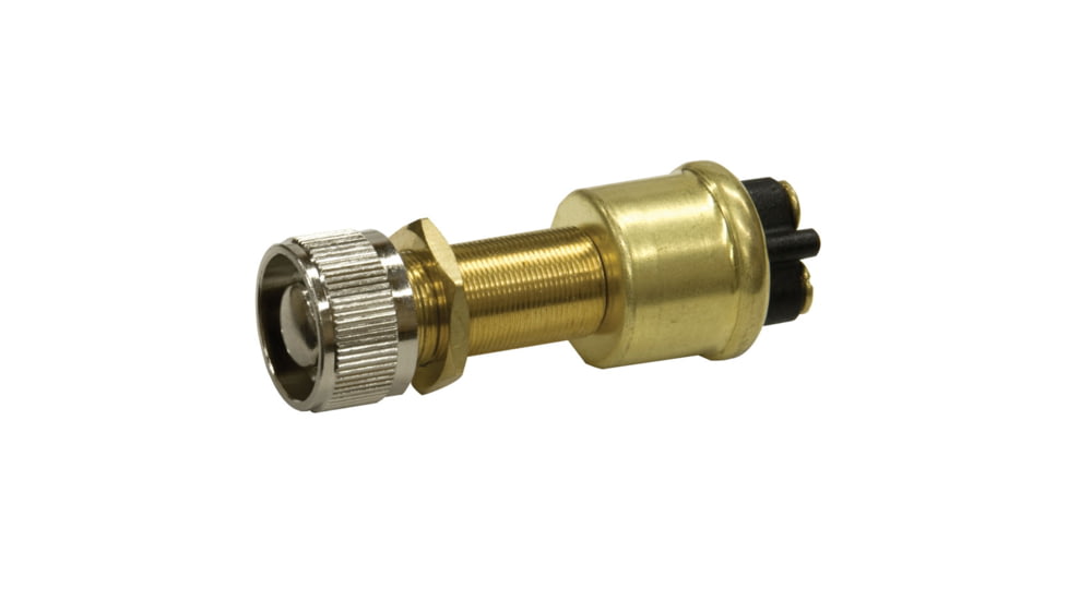 Sierra International MP39360 35 Amp Heavy-Duty Brass Mom. On-Off SPST Push-Button, MP39360
