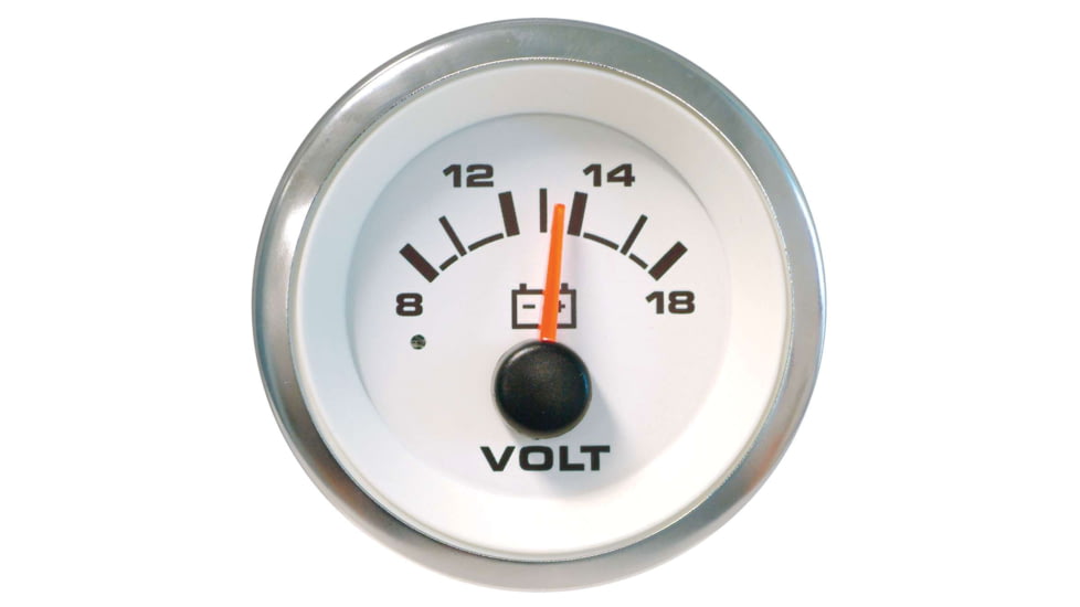 Sierra International Premier Pro Series - Voltmeters-12 And 24 Volt- 12 Volt System, White, 62555P