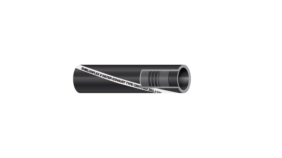 Sierra International Shields Shieldsflex II Water/Exhaust Hose With Wire 1in x 10in, 116-250-1003