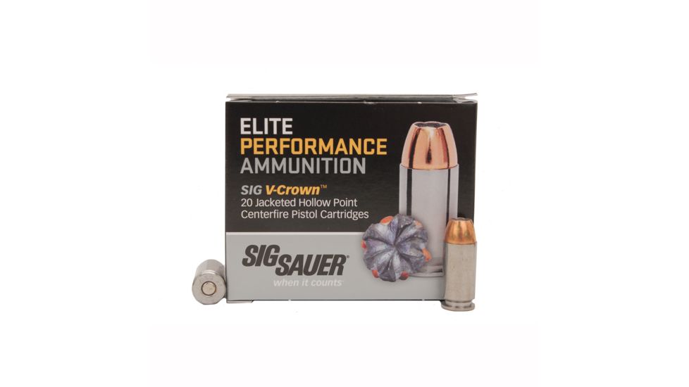 SIG SAUER 40S&amp;W 165gr Elite V-Crown JHP /20 E40SW1-20